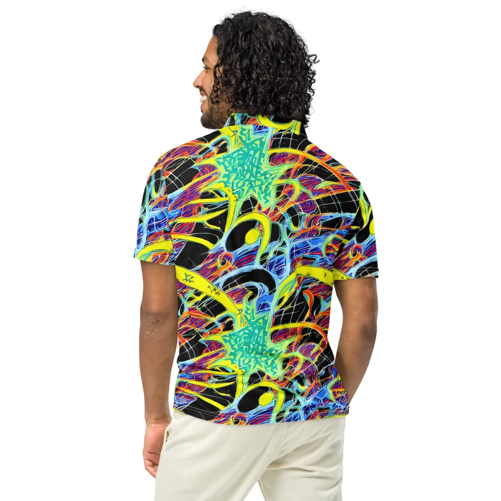 Radiant Rebellion on Men's Slim Fit Polo Shirt — Back