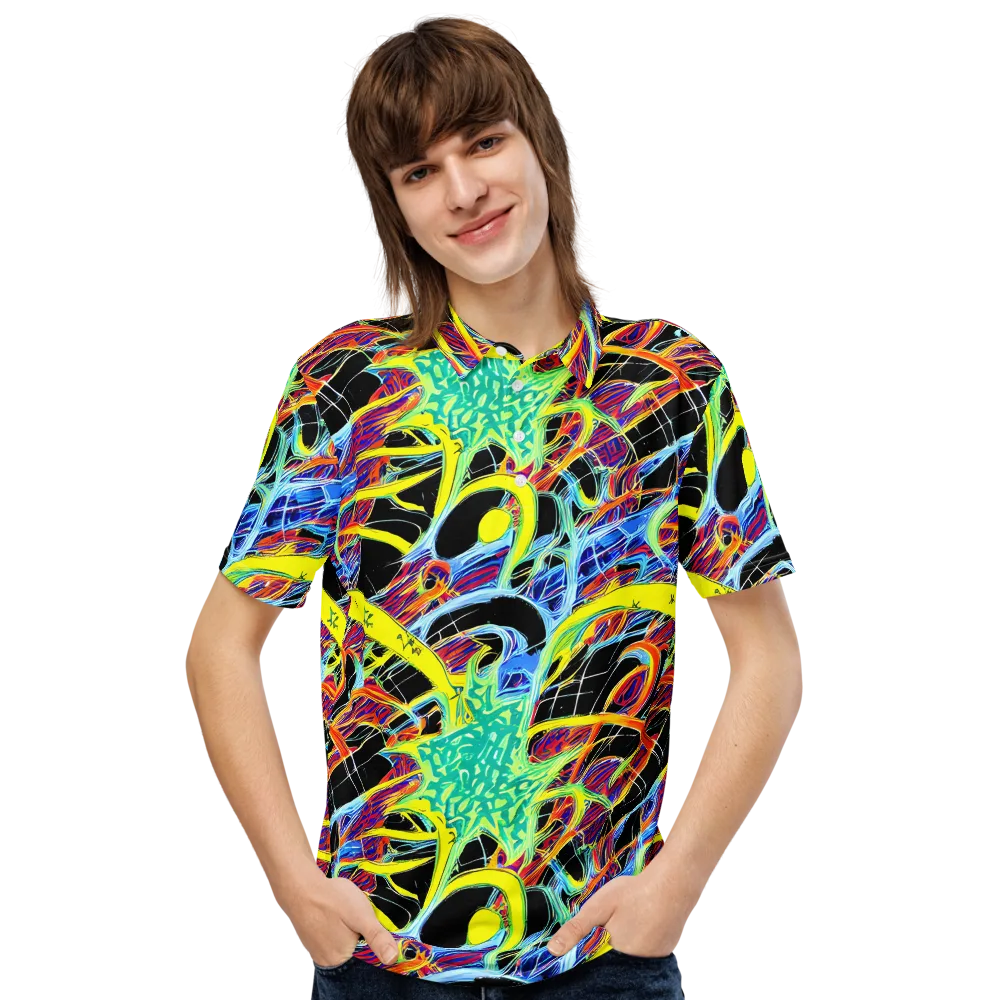 Radiant Rebellion on Men's Slim Fit Polo Shirt — Front