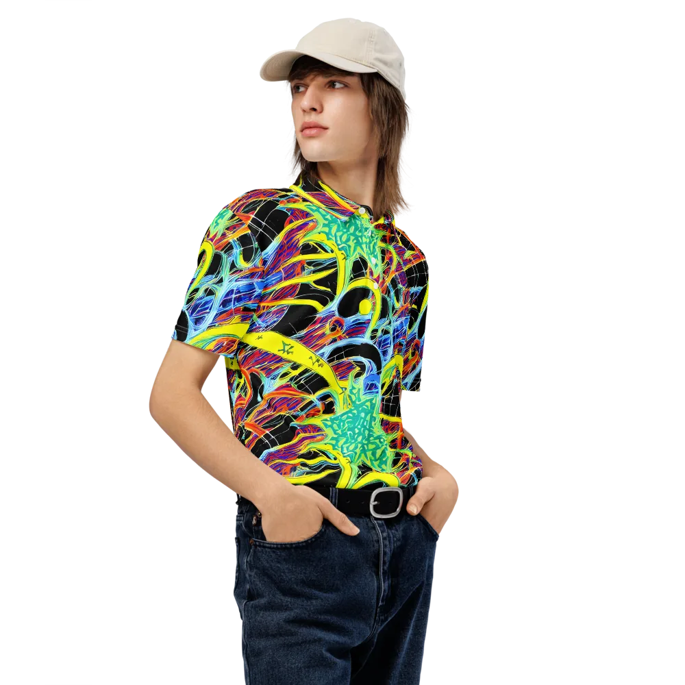 Radiant Rebellion on Men's Slim Fit Polo Shirt — Right Front