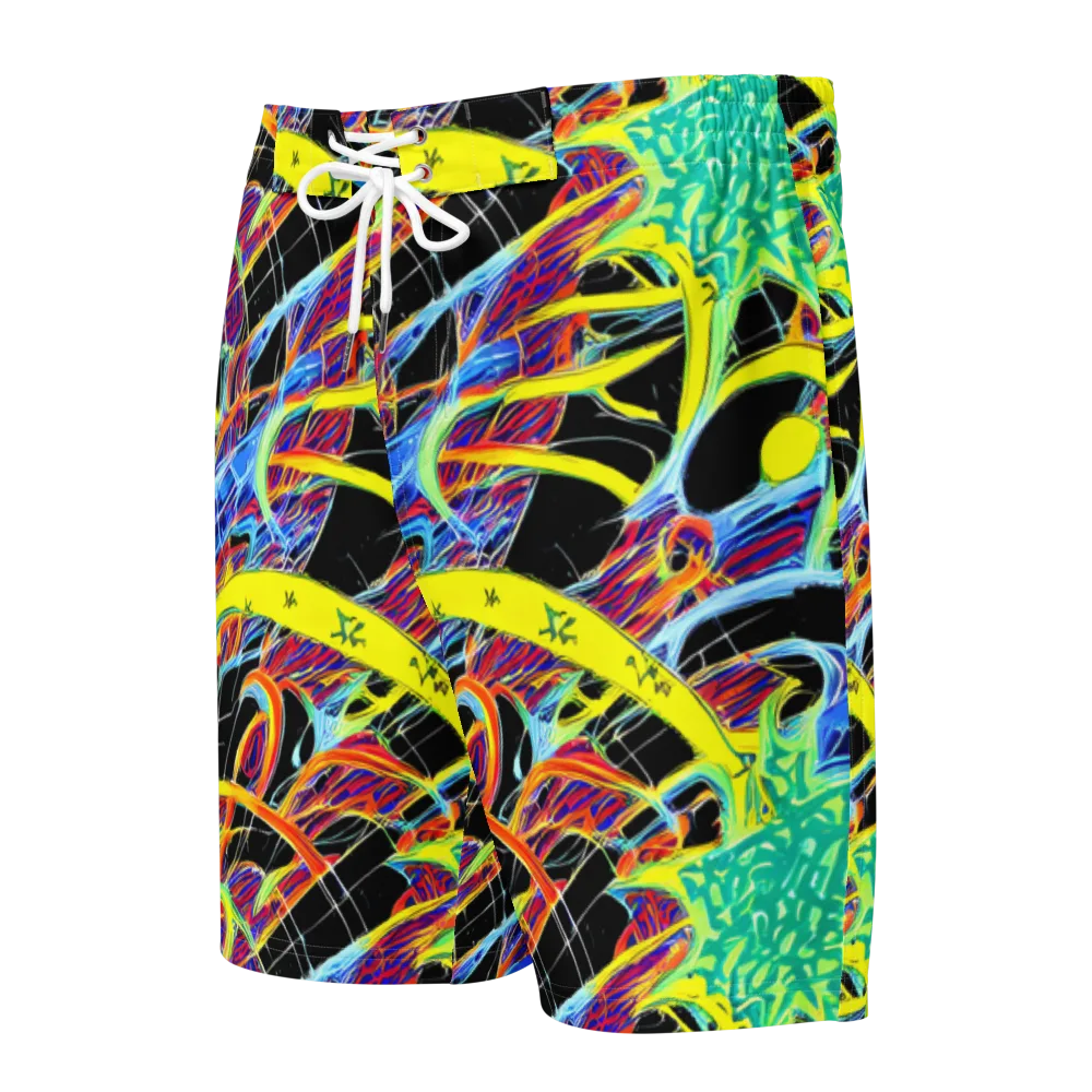 Radiant Rebellion on Men's Board Shorts — Front