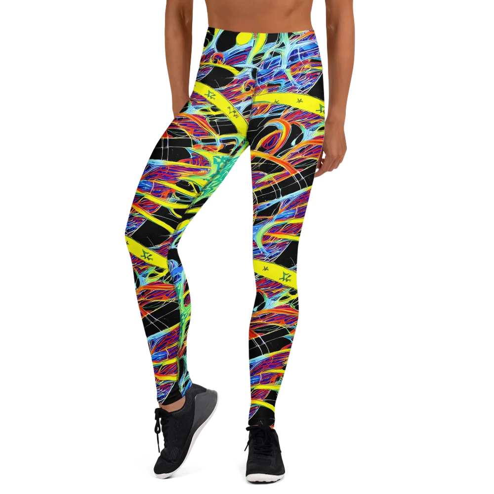 Radiant Rebellion on Yoga Leggings — Front