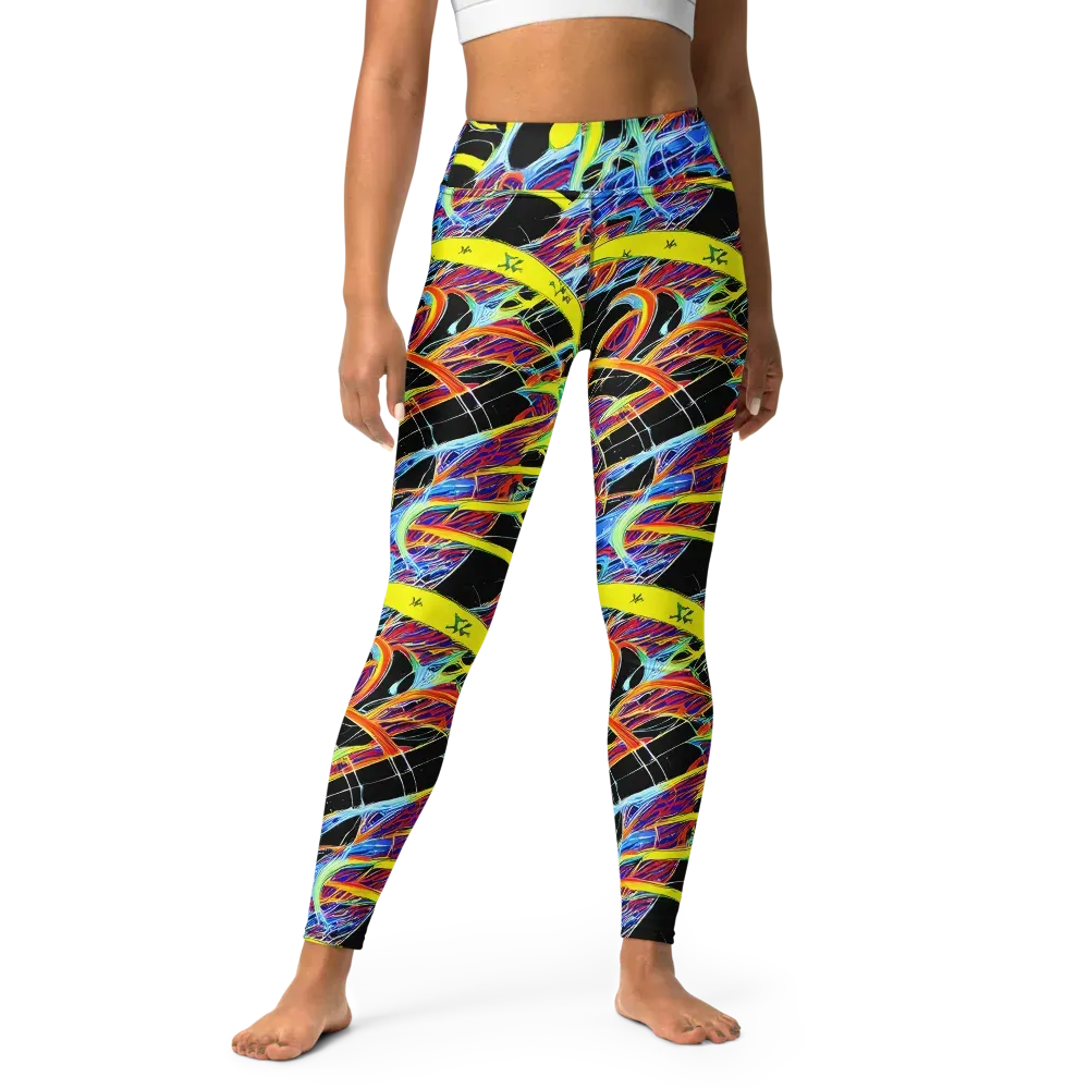 Radiant Rebellion on Yoga Leggings — Front