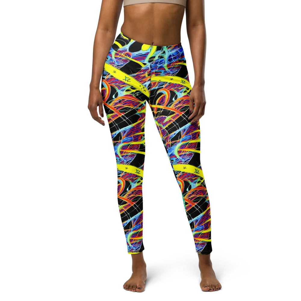 Radiant Rebellion on Yoga Leggings — Front