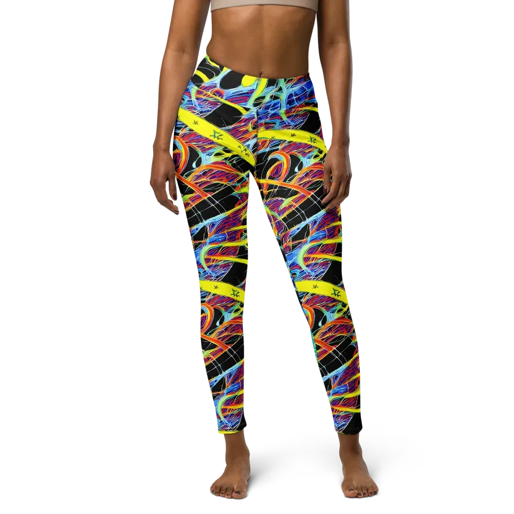Radiant Rebellion on Yoga Leggings — Front