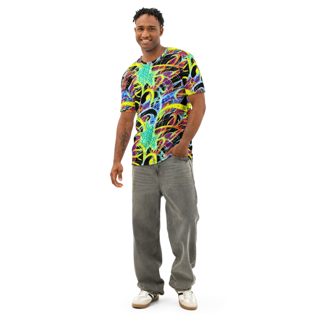 Radiant Rebellion on Men's Cotton Crew Neck T-Shirt — Front