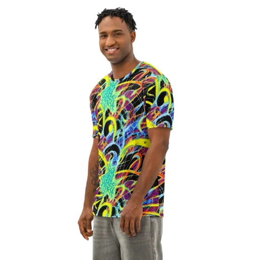 Radiant Rebellion on a Men's Cotton Crew Neck T-Shirt