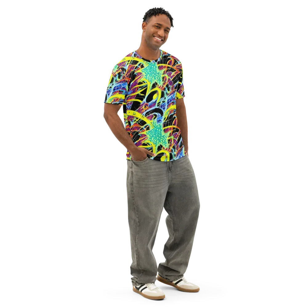 Radiant Rebellion on Men's Cotton Crew Neck T-Shirt — Right Front