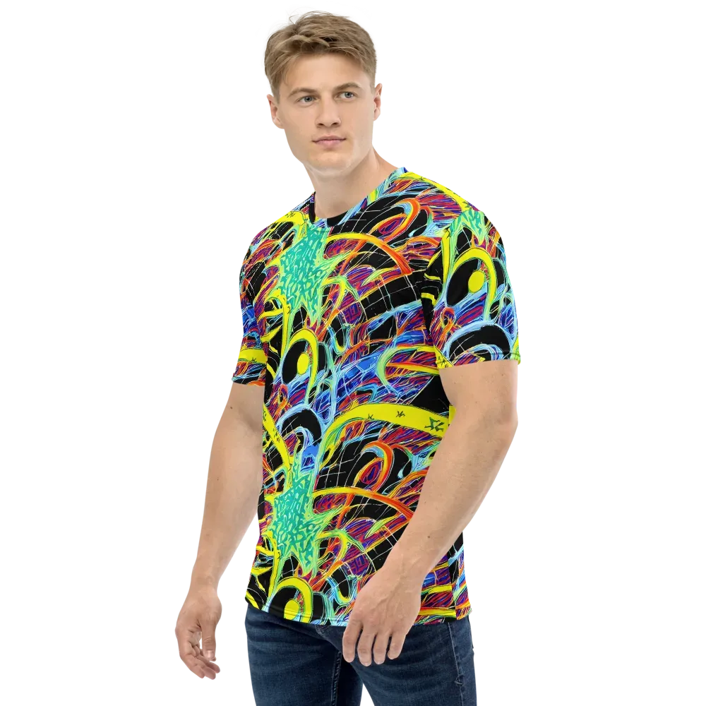 Radiant Rebellion on Men's Crew Neck T-Shirt — Left