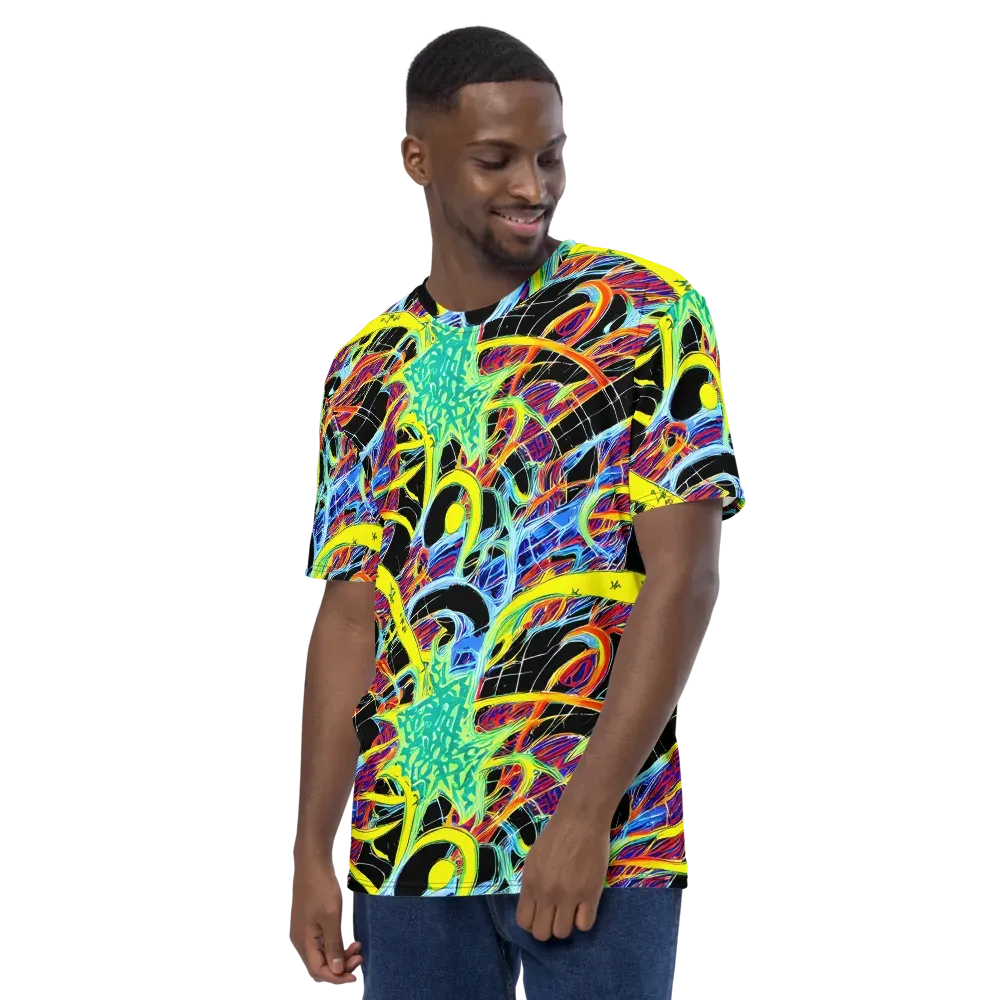 Radiant Rebellion on Men's Crew Neck T-Shirt — Left
