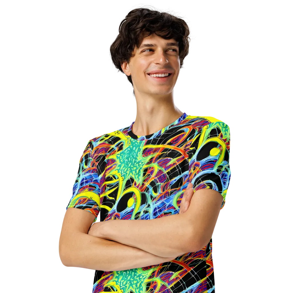 Radiant Rebellion on Men's Crew Neck T-Shirt — Left Front