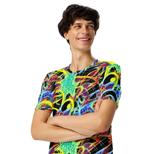 Radiant Rebellion on a Men's Crew Neck T-Shirt