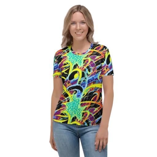 Radiant Rebellion on a Women's Crew Neck T-Shirt