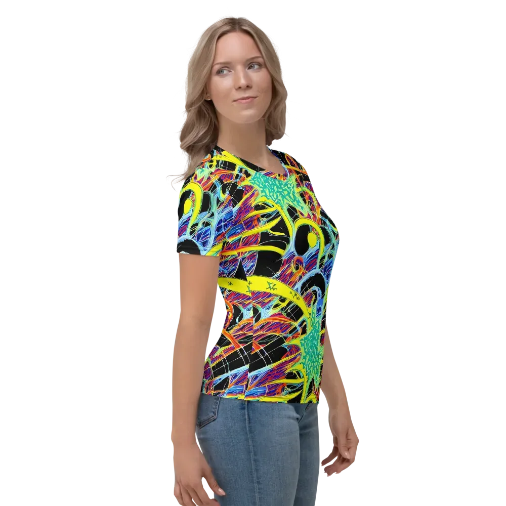 Radiant Rebellion on Women's Crew Neck T-Shirt — Right