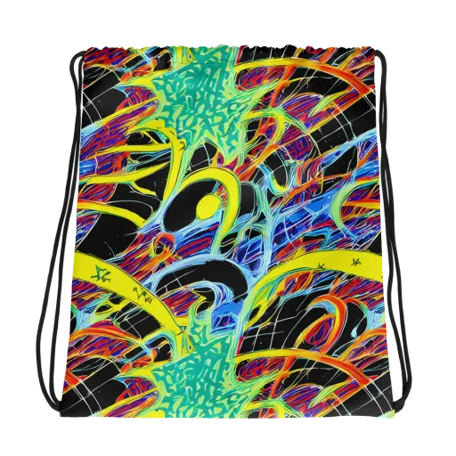 Radiant Rebellion on a Drawstring Bag