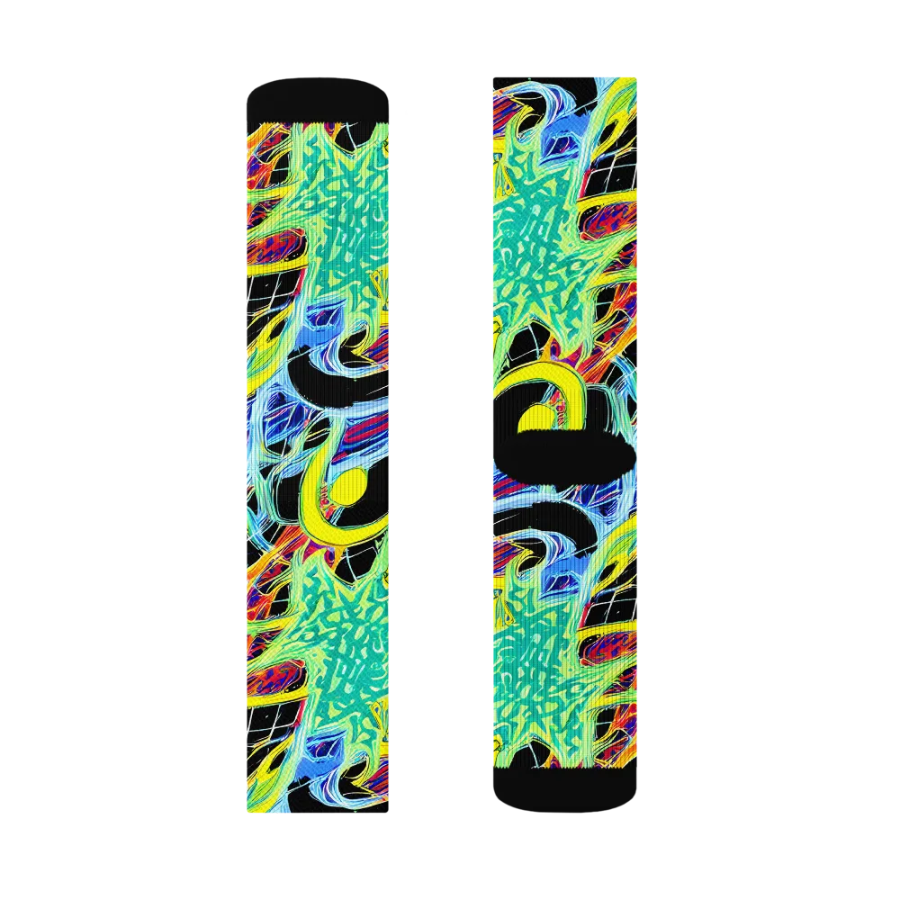 Radiant Rebellion on Socks — Right Sock