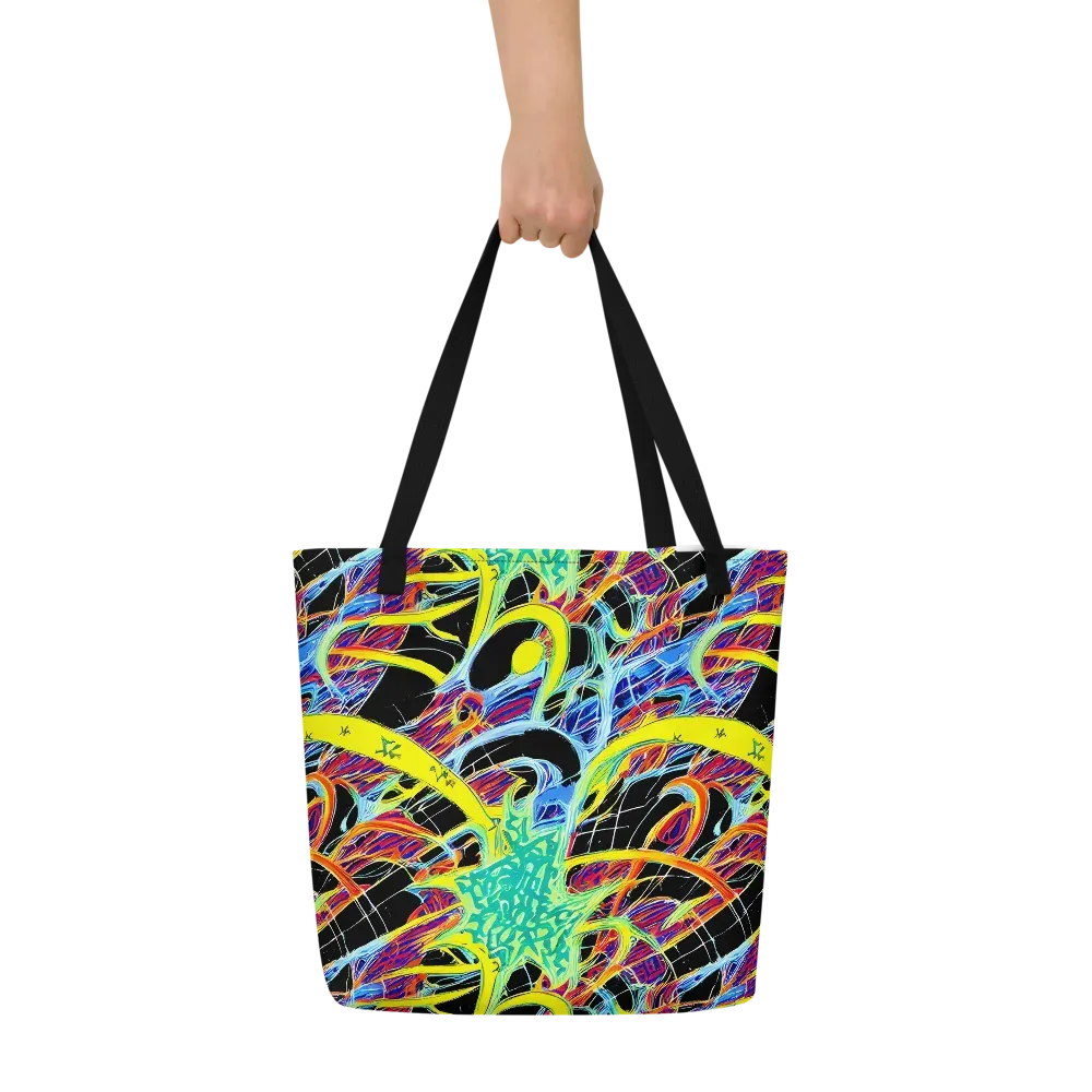 Radiant Rebellion on Large Tote Bag W/ Pocket — Front