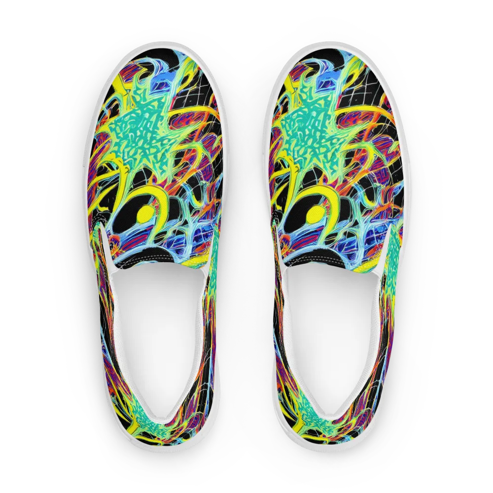 Radiant Rebellion on Women's Slip-On Canvas Shoes — Front
