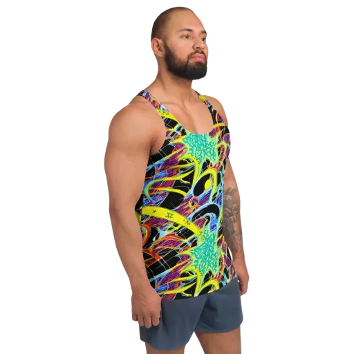 Radiant Rebellion on a Men's Tank Top