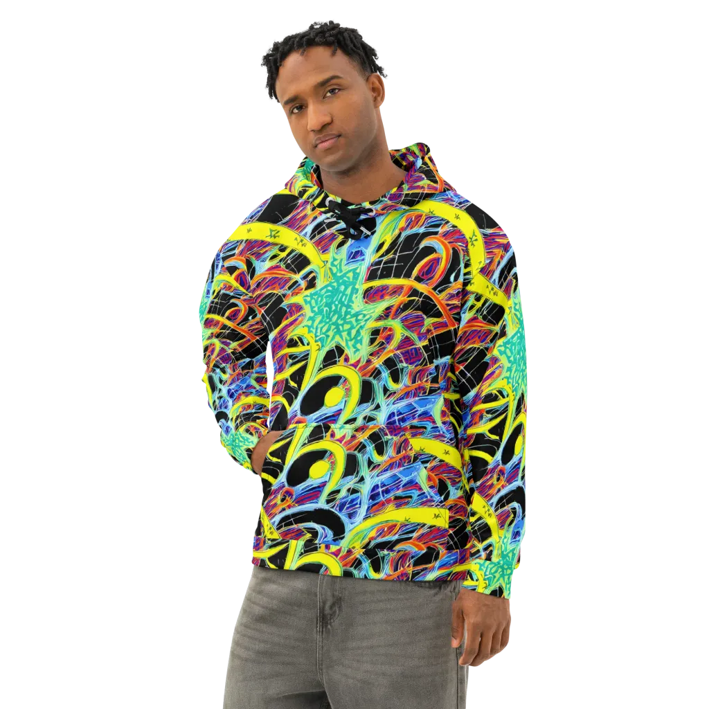 Radiant Rebellion on Cotton Hoodie — Left Front
