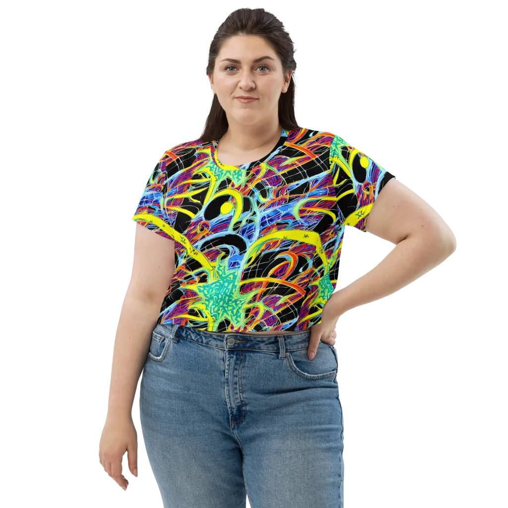 Radiant Rebellion on Crop Tee — Front