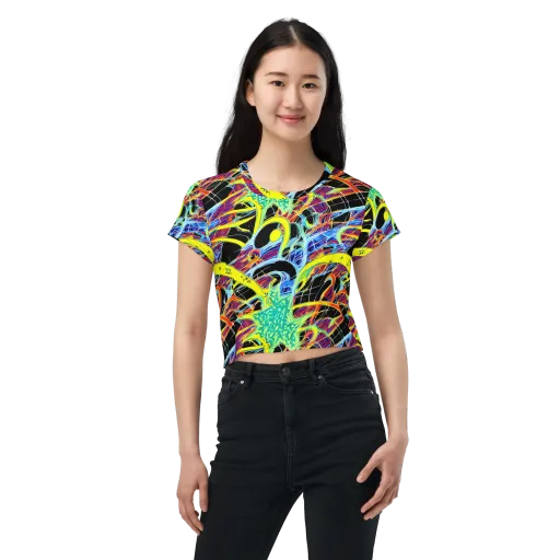 Radiant Rebellion on a Crop Tee