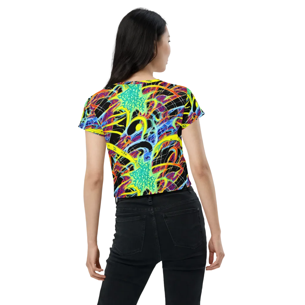 Radiant Rebellion on Crop Tee — Back