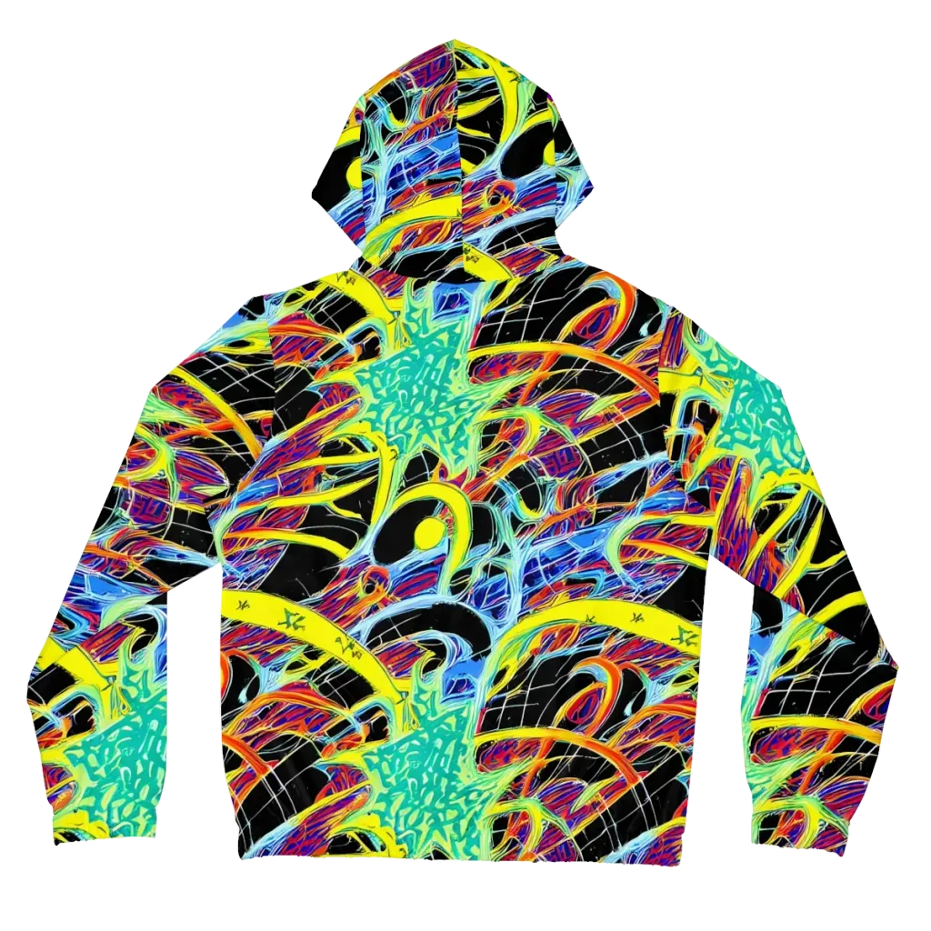 Radiant Rebellion on Women's Full-Zip Hoodie — Back