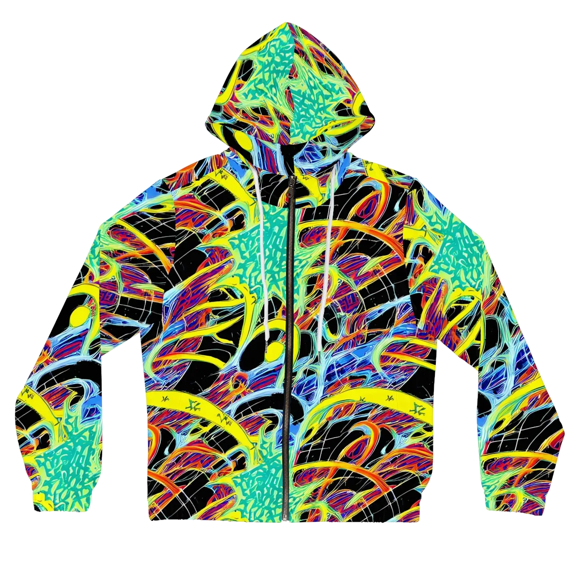 Radiant Rebellion on Women's Full-Zip Hoodie — Front