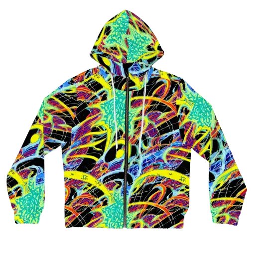 Radiant Rebellion on a Women's Full-Zip Hoodie