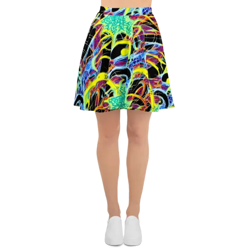 Radiant Rebellion on a Skater Skirt