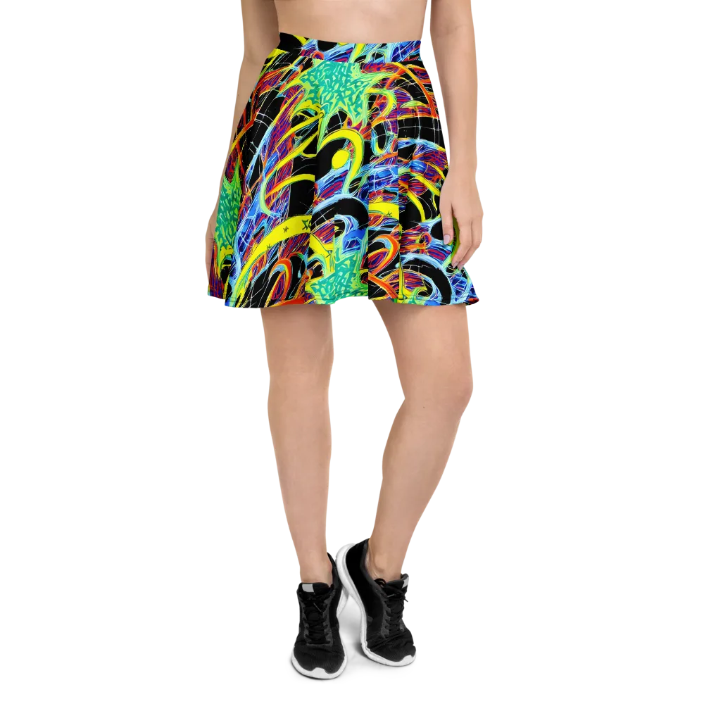 Radiant Rebellion on Skater Skirt — Front