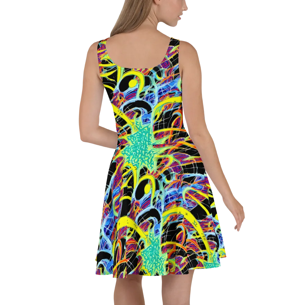 Radiant Rebellion on Skater Dress — Back