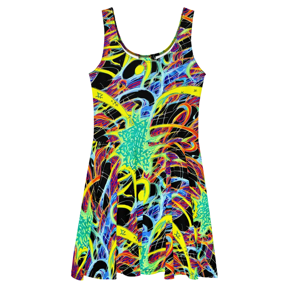 Radiant Rebellion on Skater Dress — Front
