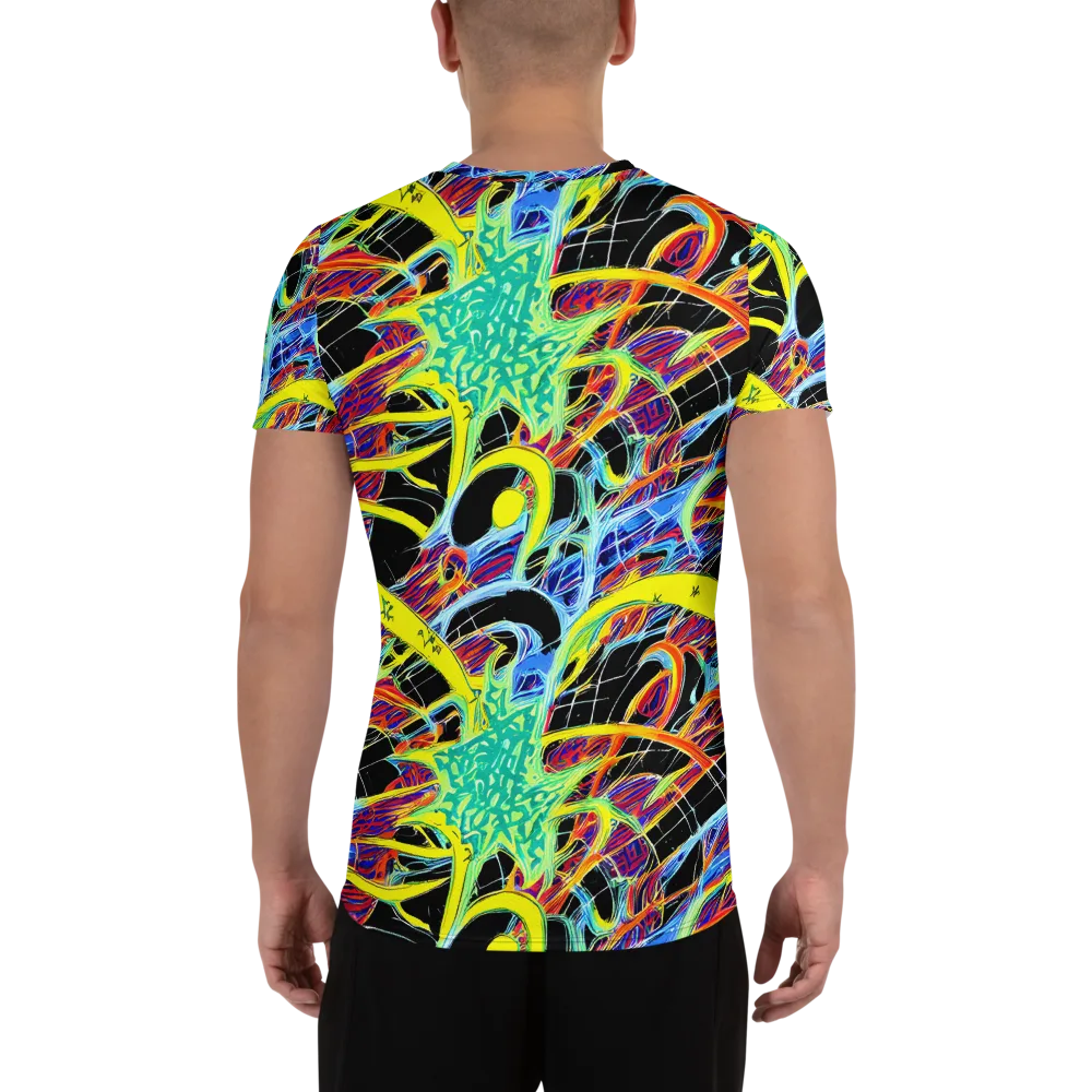 Radiant Rebellion on Men's Athletic T-Shirt — Back