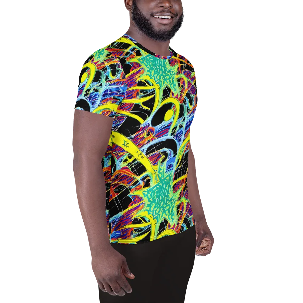 Radiant Rebellion on Men's Athletic T-Shirt — Right