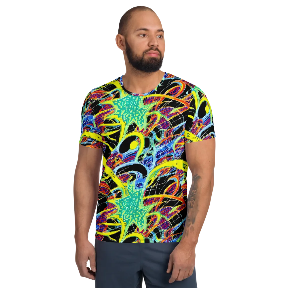 Radiant Rebellion on Men's Athletic T-Shirt — Front