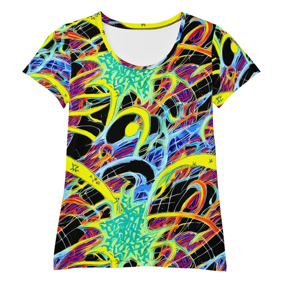 Radiant Rebellion on Women's Athletic T-Shirt — Front
