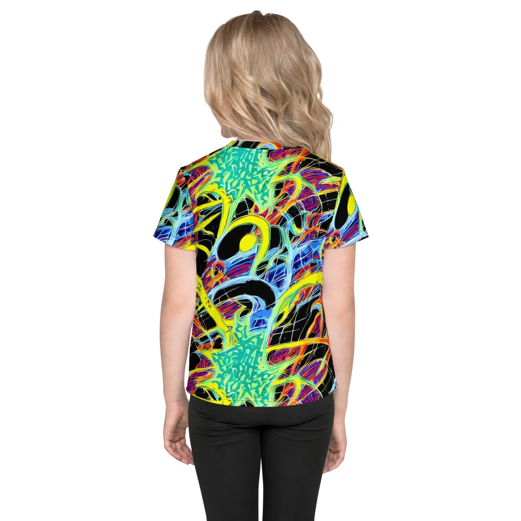 Radiant Rebellion on Kids Crew Neck T-Shirt — Back