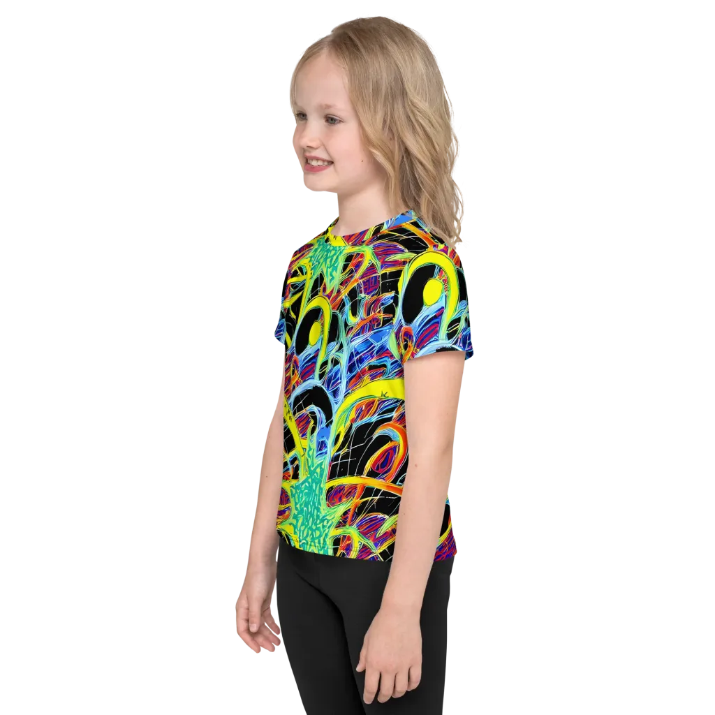 Radiant Rebellion on Kids Crew Neck T-Shirt — Left