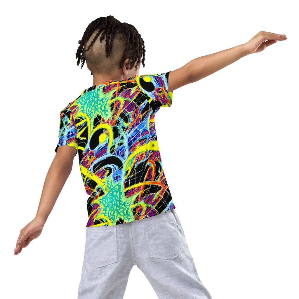 Radiant Rebellion on Kids Crew Neck T-Shirt — Back