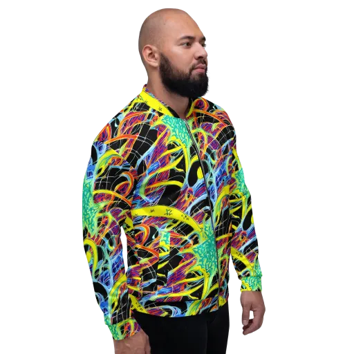 Radiant Rebellion on a Bomber Jacket