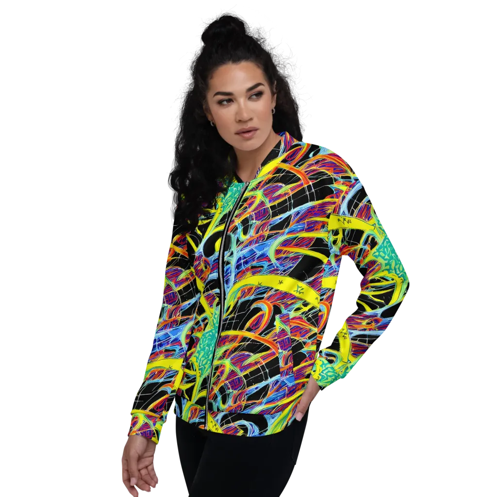 Radiant Rebellion on Bomber Jacket — Left