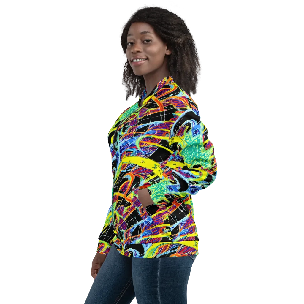Radiant Rebellion on Bomber Jacket — Left