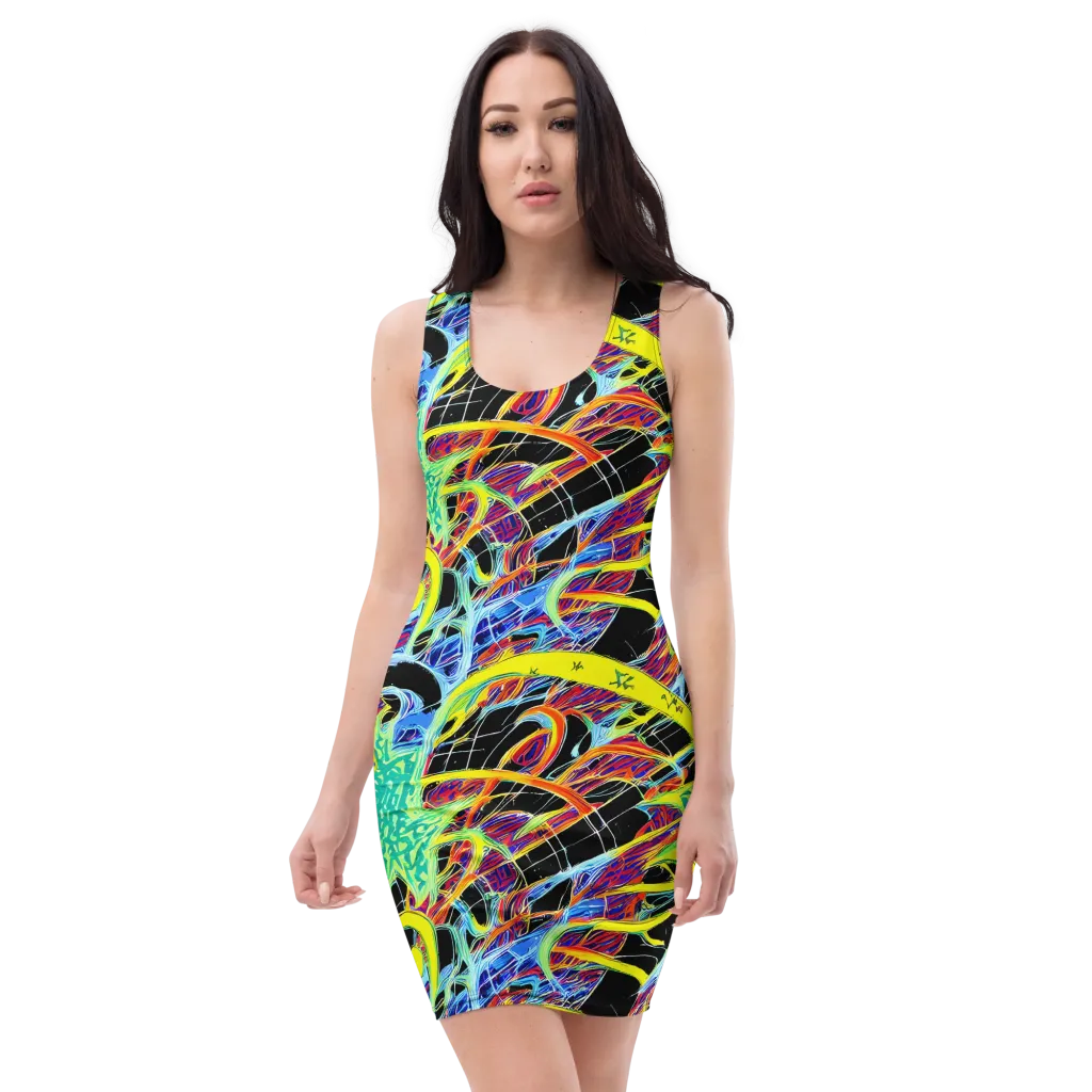 Radiant Rebellion on Bodycon Dress — Front