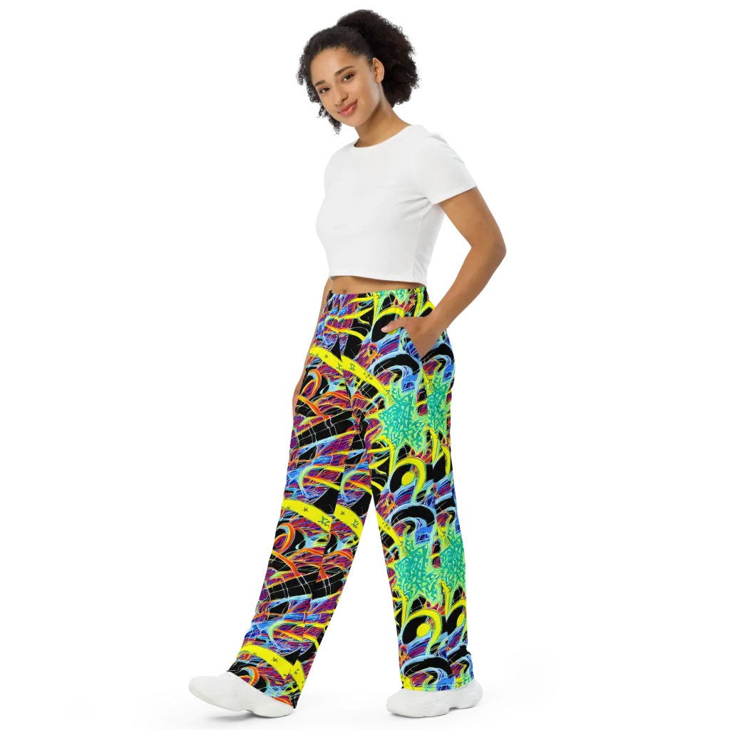 Radiant Rebellion on Wide-Leg Pants — Left Front