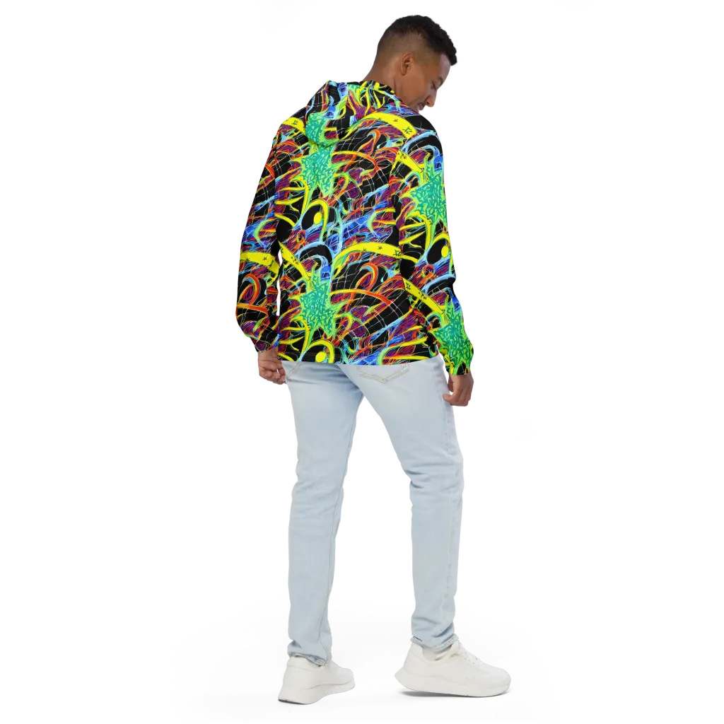 Radiant Rebellion on Men's Windbreaker — Back