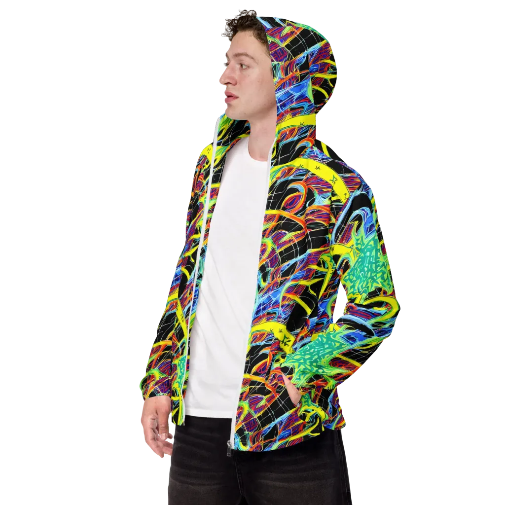 Radiant Rebellion on Men's Windbreaker — Left Front