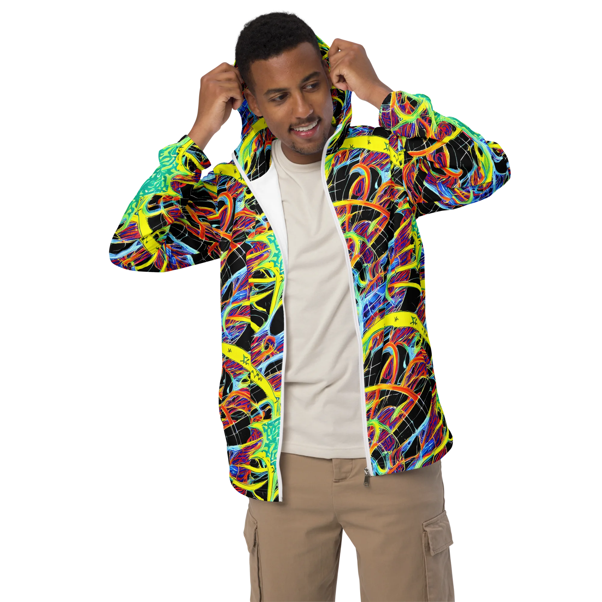 Radiant Rebellion on Men's Windbreaker — Front