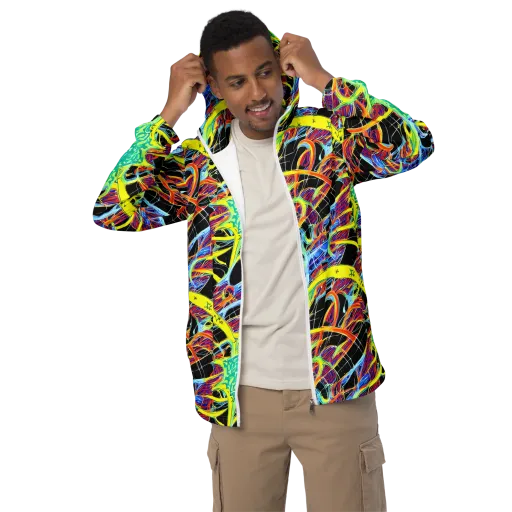 Radiant Rebellion on a Men's Windbreaker