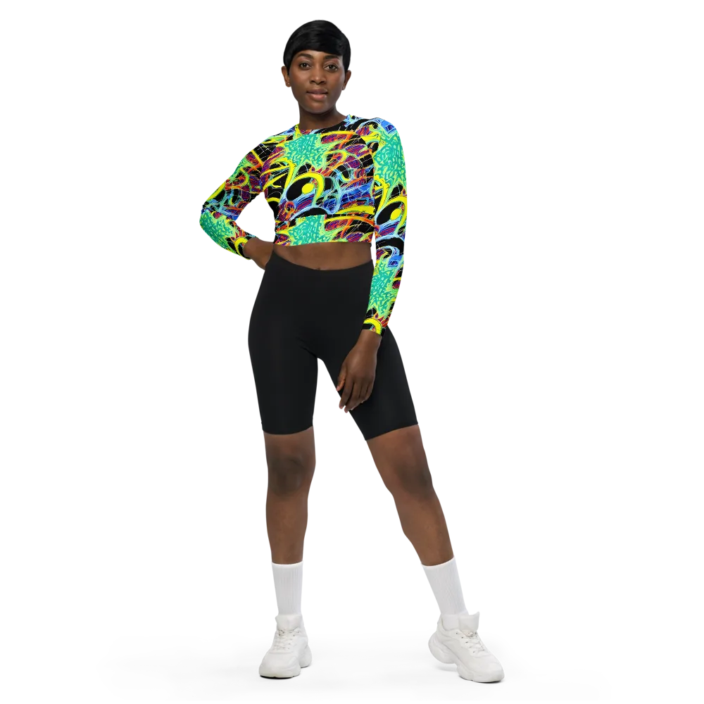 Radiant Rebellion on Long Sleeve Crop Top — Front